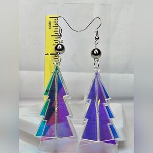 Iridescent Tree Earrings